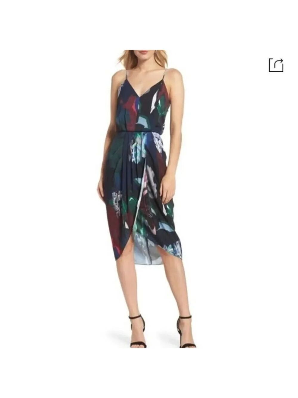 CHELSEA28 Print Faux Wrap Dress